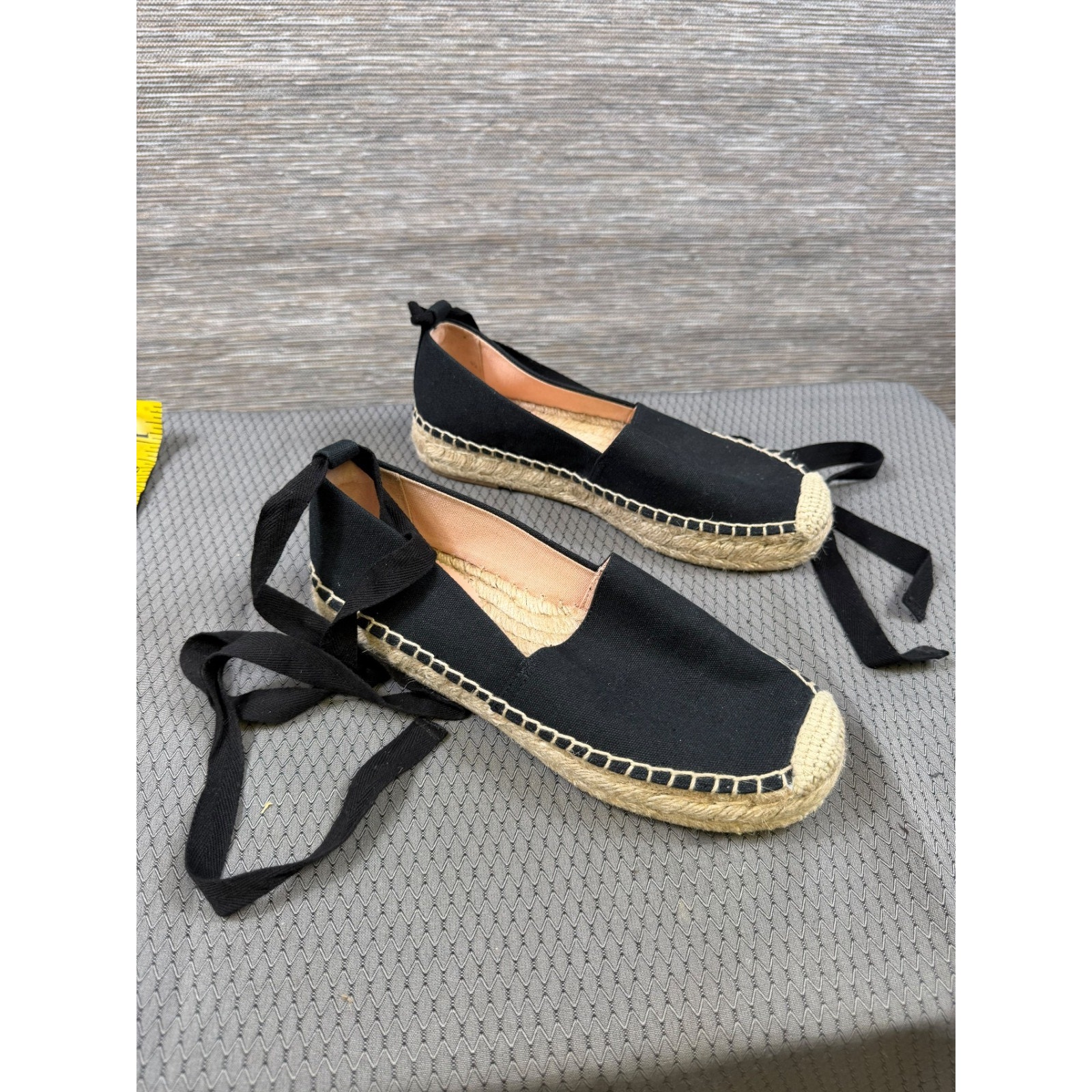 J Crew Espadrille Flats Womens Size 6.5 Black Style# Ax894 New